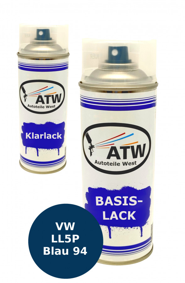 Autolack für VW LL5P Blau 94+400ml Klarlack Set